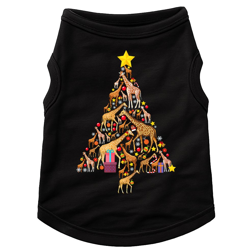Funny Giraffe Christmas Tree Zookeeper Xmas Doggie Tank