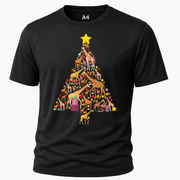 Funny Giraffe Christmas Tree Zookeeper Xmas Performance Shirt