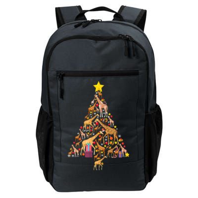 Funny Giraffe Christmas Tree Zookeeper Xmas Daily Commute Backpack