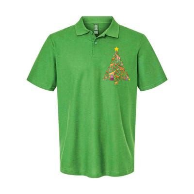 Funny Giraffe Christmas Tree Zookeeper Xmas Softstyle Adult Sport Polo