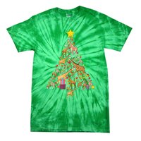 Funny Giraffe Christmas Tree Zookeeper Xmas Tie-Dye T-Shirt