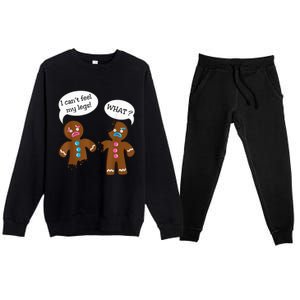 Funny Gingerbread  Christmas Premium Crewneck Sweatsuit Set