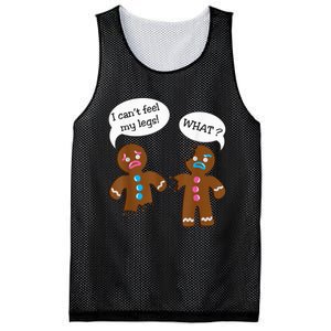 Funny Gingerbread  Christmas Mesh Reversible Basketball Jersey Tank