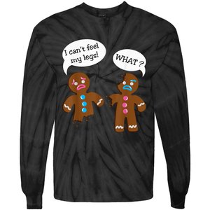 Funny Gingerbread  Christmas Tie-Dye Long Sleeve Shirt