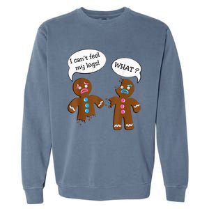 Funny Gingerbread  Christmas Garment-Dyed Sweatshirt