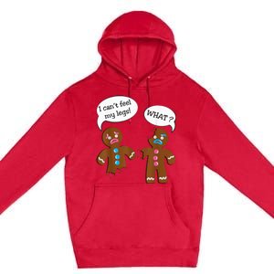 Funny Gingerbread  Christmas Premium Pullover Hoodie