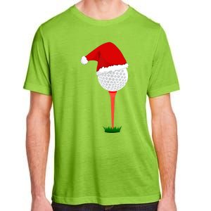 Funny Golfing Christmas Tee Holiday Golf Ball TShirt Adult ChromaSoft Performance T-Shirt