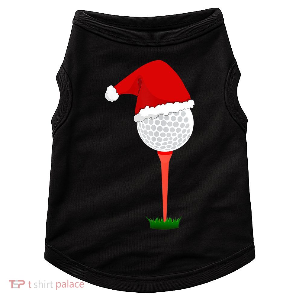 Funny Golfing Christmas Tee Holiday Golf Ball TShirt Doggie Tank