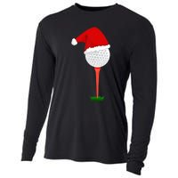 Funny Golfing Christmas Tee Holiday Golf Ball TShirt Cooling Performance Long Sleeve Crew