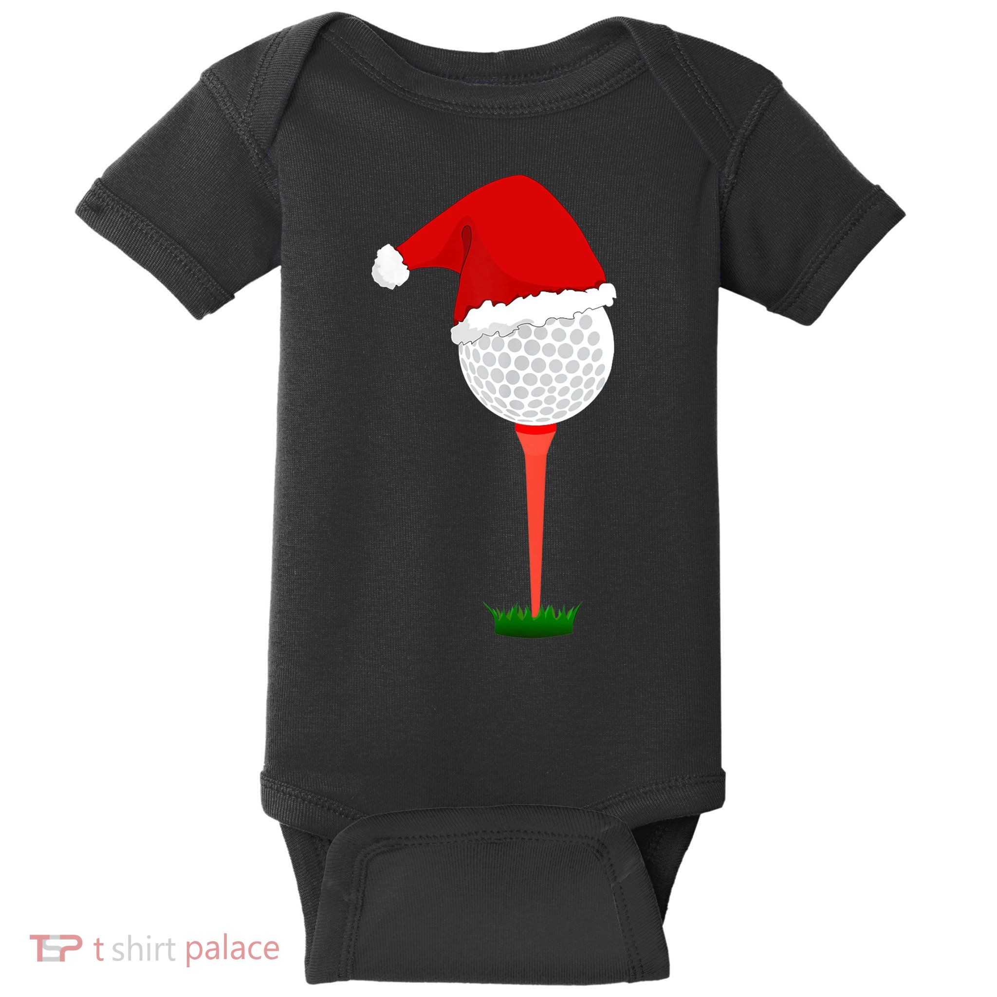 Funny Golfing Christmas Tee Holiday Golf Ball TShirt Baby Bodysuit