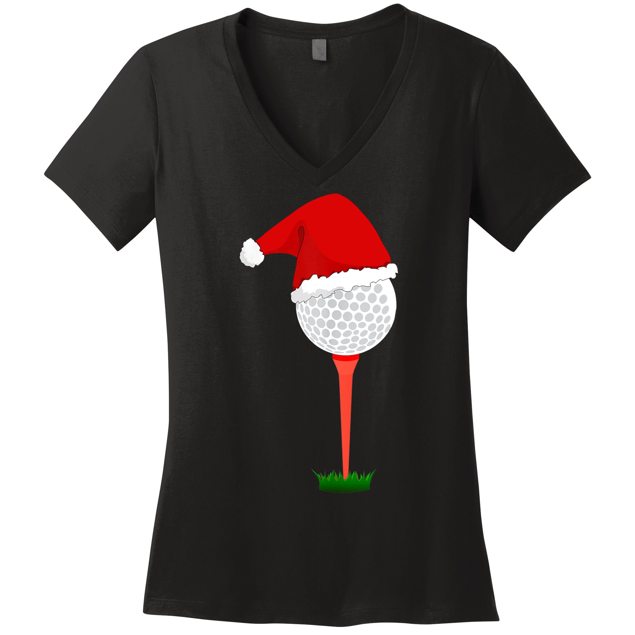 Funny Golfing Christmas Tee Holiday Golf Ball TShirt Women's V-Neck T-Shirt
