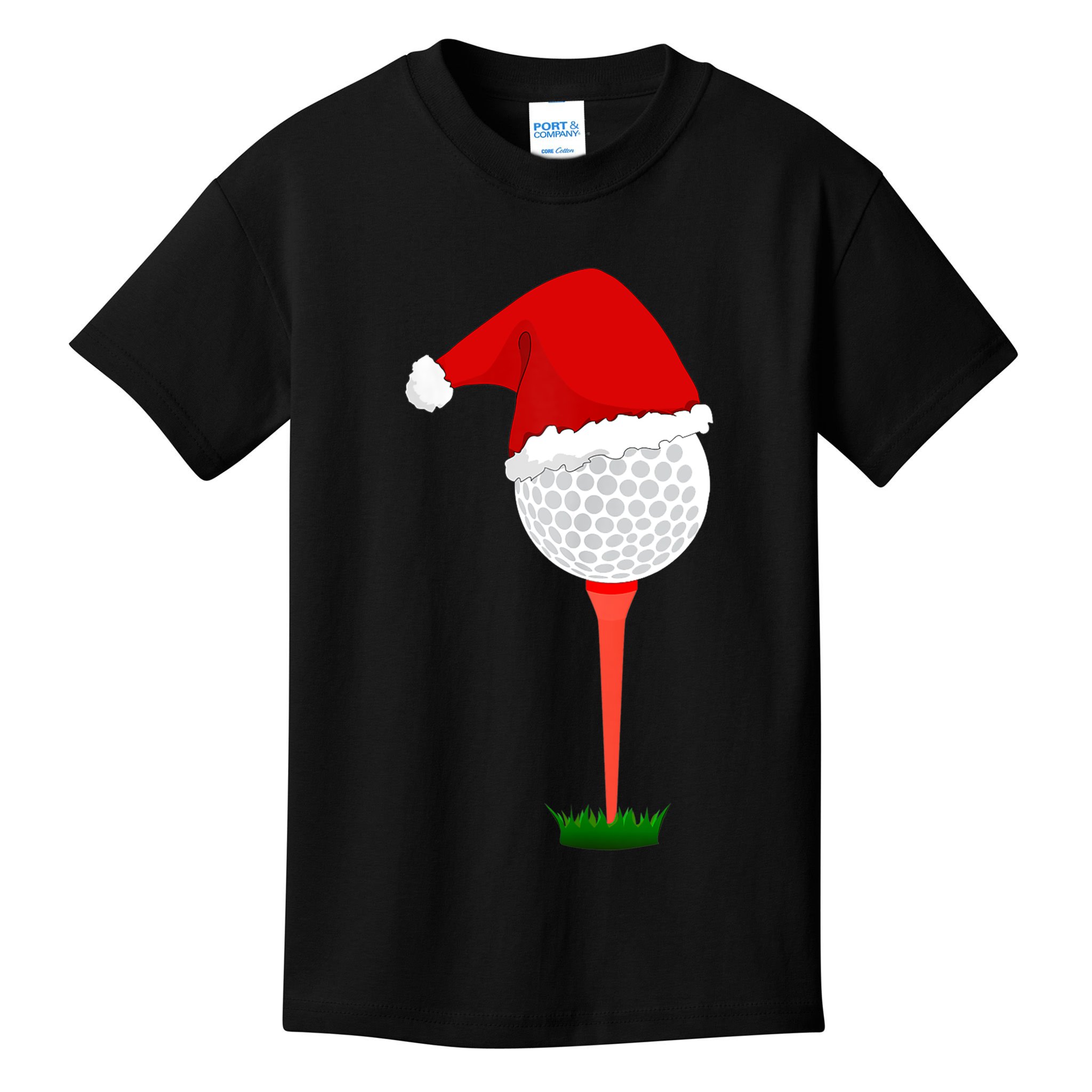 Funny Golfing Christmas Tee Holiday Golf Ball TShirt Kids T-Shirt