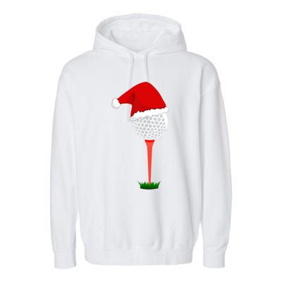 Funny Golfing Christmas Tee Holiday Golf Ball TShirt Garment-Dyed Fleece Hoodie