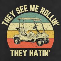 Funny Golf Cart See Me Rollin They Hatin Humor 11oz C Handle Ceramic Mug