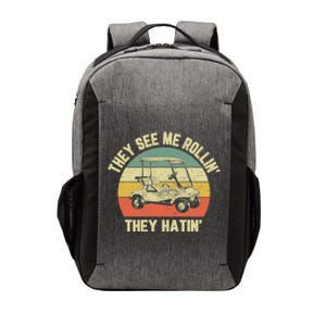 Funny Golf Cart See Me Rollin They Hatin Humor Vector Backpack