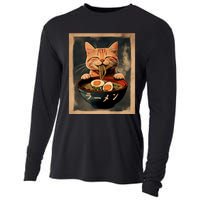 Funny Ginger Cat Ramen Japanese Graphic Kawaii Anime Cooling Performance Long Sleeve Crew