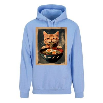 Funny Ginger Cat Ramen Japanese Graphic Kawaii Anime Unisex Surf Hoodie