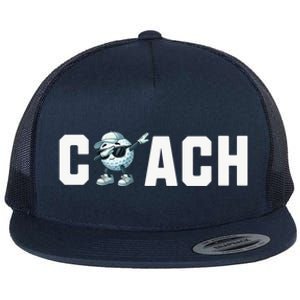 Funny Golf Coach Gift Flat Bill Trucker Hat