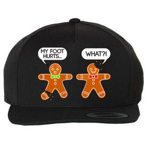 Funny Gingerbread Christmas Wool Snapback Cap