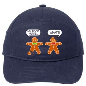 Funny Gingerbread Christmas 7-Panel Snapback Hat