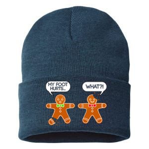 Funny Gingerbread Christmas Sustainable Knit Beanie