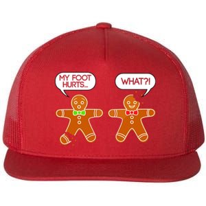 Funny Gingerbread Christmas Flat Bill Trucker Hat