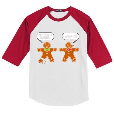 Funny Gingerbread Christmas Kids Colorblock Raglan Jersey