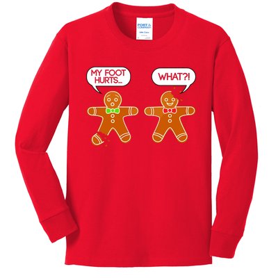 Funny Gingerbread Christmas Kids Long Sleeve Shirt