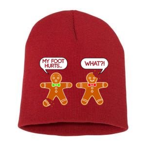 Funny Gingerbread Christmas Short Acrylic Beanie