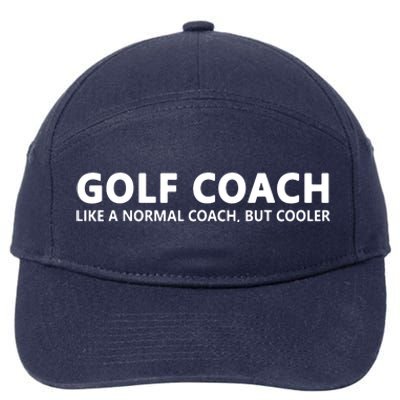 Funny Golf Coach Definition Golf Coach 7-Panel Snapback Hat