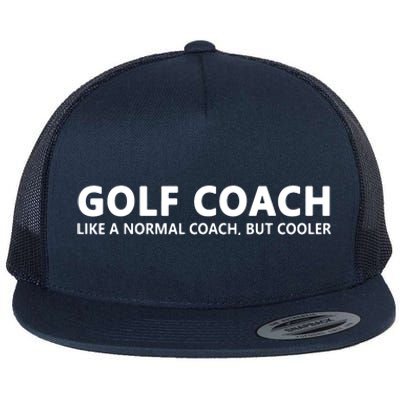 Funny Golf Coach Definition Golf Coach Flat Bill Trucker Hat