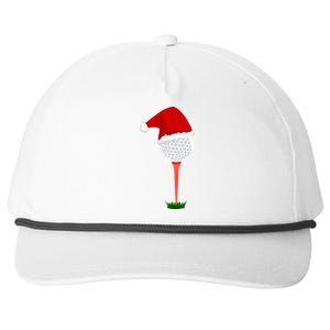 Funny Golfing Christmas Holiday Golf Ball Snapback Five-Panel Rope Hat