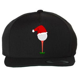 Funny Golfing Christmas Holiday Golf Ball Wool Snapback Cap