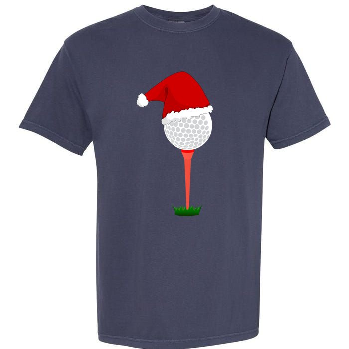 Funny Golfing Christmas Holiday Golf Ball Garment-Dyed Heavyweight T-Shirt