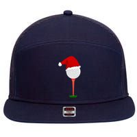 Funny Golfing Christmas Holiday Golf Ball 7 Panel Mesh Trucker Snapback Hat