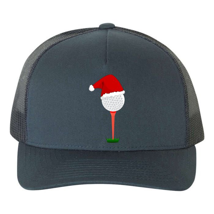 Funny Golfing Christmas Holiday Golf Ball Yupoong Adult 5-Panel Trucker Hat