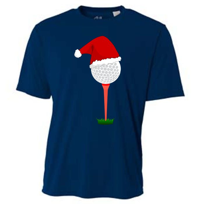 Funny Golfing Christmas Holiday Golf Ball Cooling Performance Crew T-Shirt