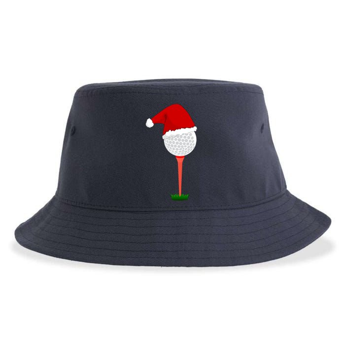 Funny Golfing Christmas Holiday Golf Ball Sustainable Bucket Hat