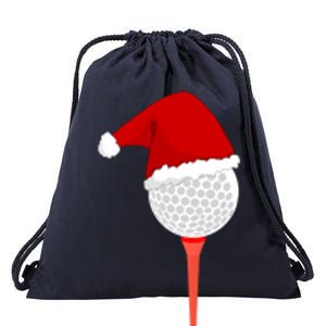 Funny Golfing Christmas Holiday Golf Ball Drawstring Bag