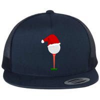 Funny Golfing Christmas Holiday Golf Ball Flat Bill Trucker Hat