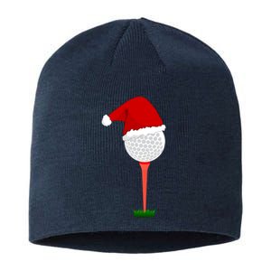 Funny Golfing Christmas Holiday Golf Ball Sustainable Beanie