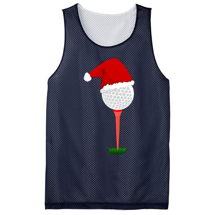 Funny Golfing Christmas Holiday Golf Ball Mesh Reversible Basketball Jersey Tank