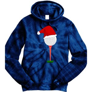 Funny Golfing Christmas Holiday Golf Ball Tie Dye Hoodie