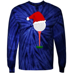 Funny Golfing Christmas Holiday Golf Ball Tie-Dye Long Sleeve Shirt