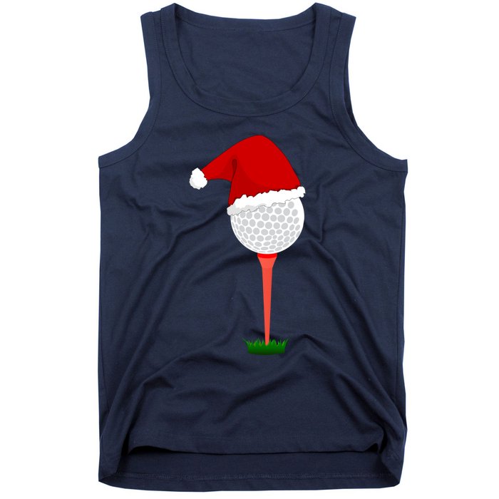 Funny Golfing Christmas Holiday Golf Ball Tank Top