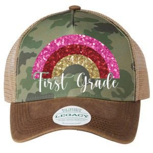 First Grade Cute Rainbow Back To School Legacy Tie Dye Trucker Hat