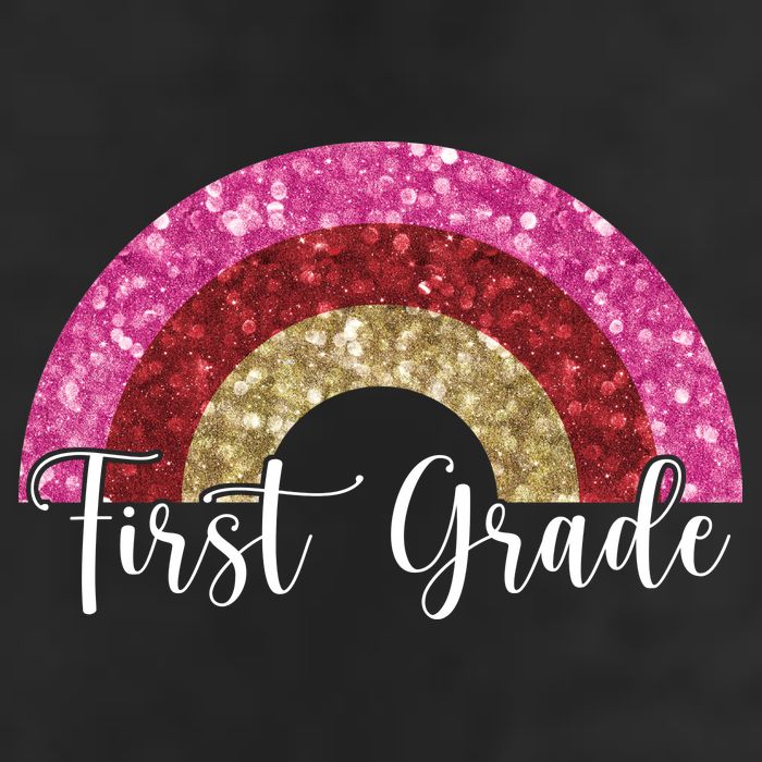 First Grade Cute Rainbow Back To School 7 Panel Mesh Trucker Snapback Hat