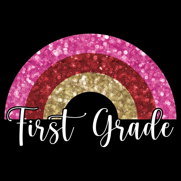 First Grade Cute Rainbow Back To School 16 in Basic Backpack