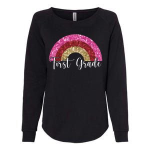 First Grade Cute Rainbow Back To School Womens California Wash Sweatshirt