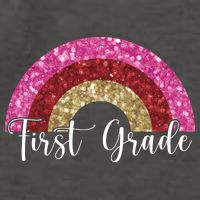 First Grade Cute Rainbow Back To School Vector Backpack